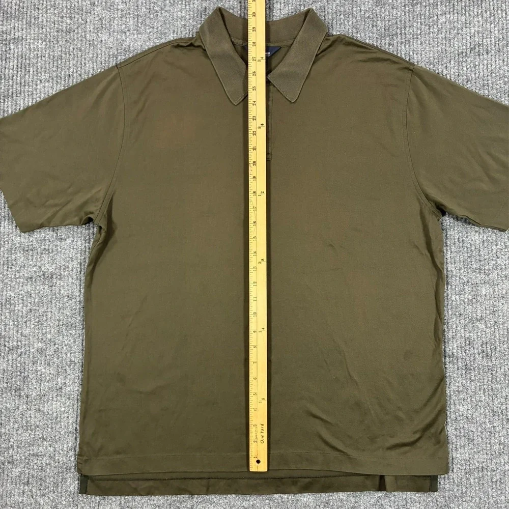 Brooks Brothers 346 Mercerized Polo Shirt Mens Size XL Olive Green Short Sleeve
